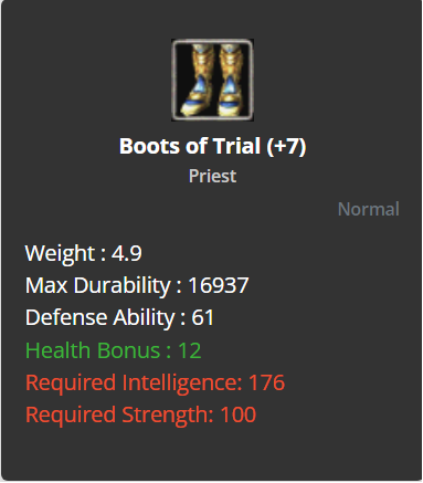 Boots Of Trial +7 (HP)