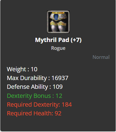 Mythril Pad +7